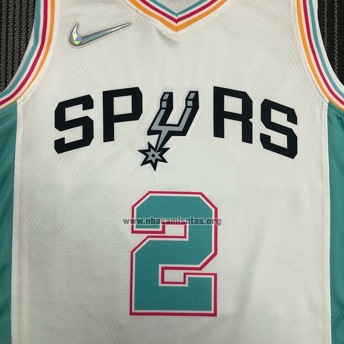 Camiseta San Antonio Spurs Kawhi Leonard NO 2 Ciudad 2021-22 Blanco